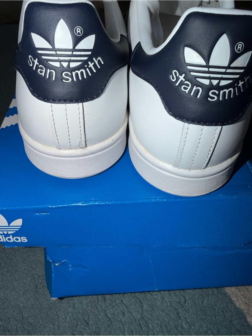 adidas White Stan Smith Classic Leather Sneakers - Picture 6 of 15